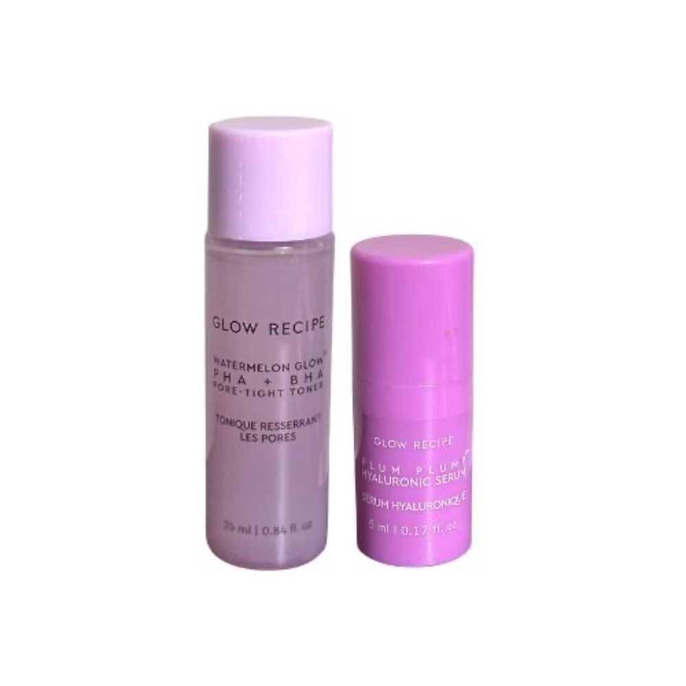 GLOW RECIPE PHA + BHA Toner & Hyaluronic Acid Hydrating Serum Duo